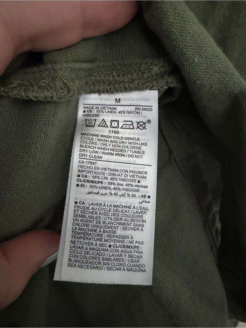 Old Navy Olive Green Button-Front Shirt Dress